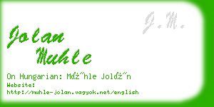 jolan muhle business card